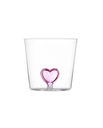 Pahar pentru apa, inima roz, 8 cm, Cuore - designer Alessandra Baldereschi - ICHENDORF